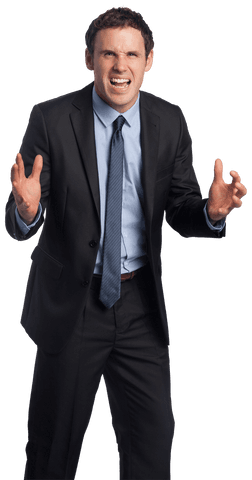 transparent angry businessman expressing frustration - Download Free Stock Videos Pikwizard.com