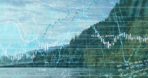 Nature merging with financial data visualization