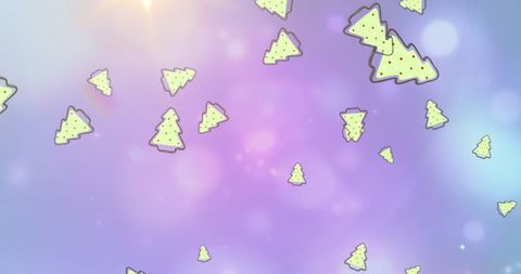 Scattered Christmas Trees on Purple Holiday Background - Download Free Stock Images Pikwizard.com