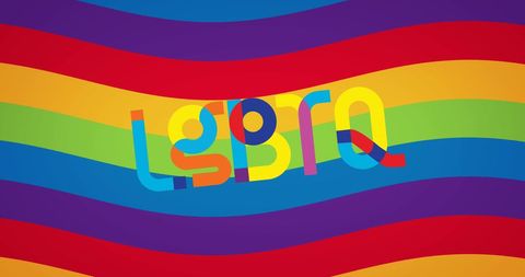 Colorful LGBTQ Pride Banner with Vibrant Rainbow Design