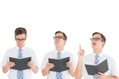 transparent duplicate of nerd reading book and thinking - Download Free Stock Videos Pikwizard.com