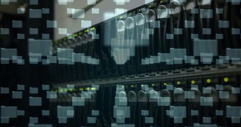 Server Processing with Overlay of Floating Digital File Icons - Download Free Stock Images Pikwizard.com