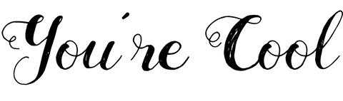 You're cool text art on transparent background