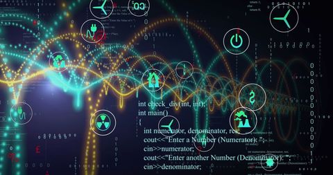 Futuristic Programming Interface with Holographic Icons - Download Free Stock Images Pikwizard.com