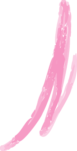 Artistic pink brush strokes over transparent canvas