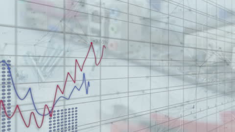 Digital Animation of Statistical Data over Grid Background