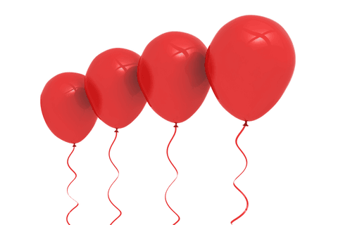 Red Balloons Illustrating Growth on Transparent Background - Download Free Stock Videos Pikwizard.com