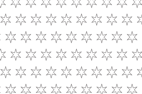 Pattern of black stars on transparent background for creative mock-ups