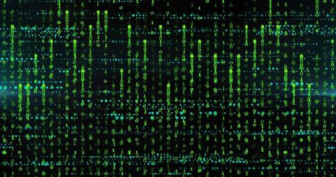 Green Binary Code Streams in a Futuristic Digital Space - Download Free Stock Images Pikwizard.com