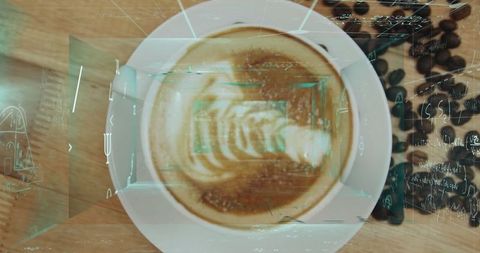 Innovative Coffee Concept with Digital Overlays