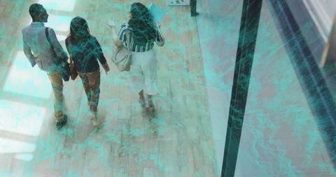 Colleagues engaging in collaborative discussion