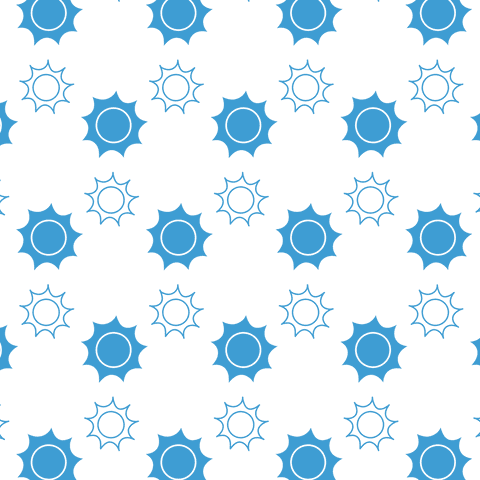 Blue gear pattern on transparent background for innovative design