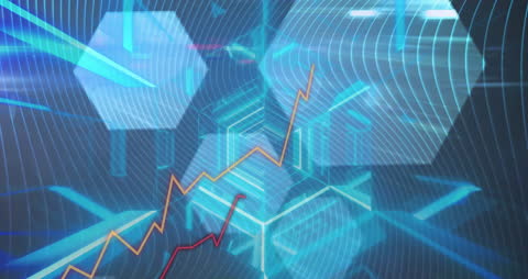 Abstract Digital Data Analysis with Graphic Overlay