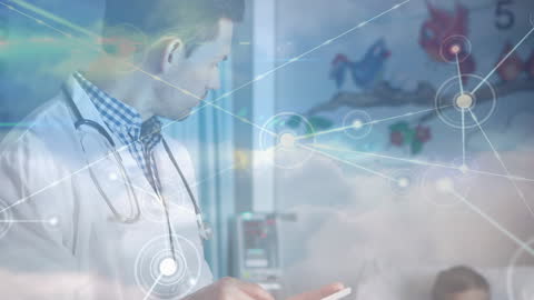Doctor Analyzing Medical Data on Digital Interface