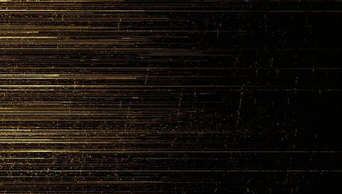 Golden light streaks abstract background with horizontal glowing lines and dust particles