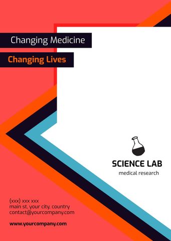 innovative medical lab poster design with geometric elements - Download Free Stock Templates Pikwizard.com