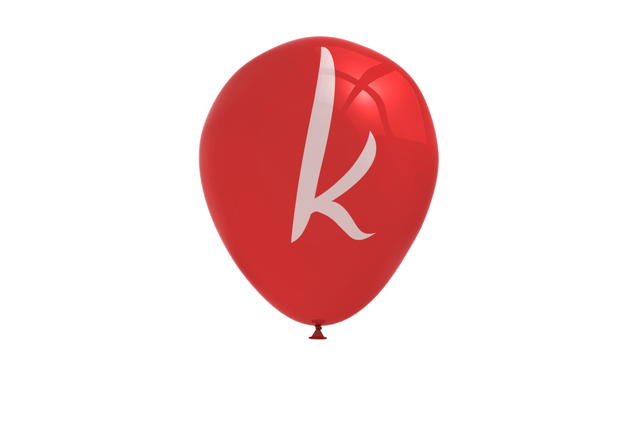 Floating Red Balloon with White Letter K on Transparent Background - Download Free Stock Videos Pikwizard.com