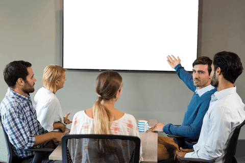 Transparent Screen for Presentation and Collaboration in Modern Office - Download Free Stock Videos Pikwizard.com
