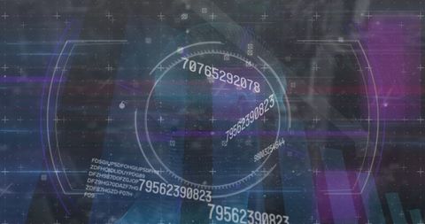 Digital Interface Displaying Futuristic Data and Numbers - Download Free Stock Images Pikwizard.com
