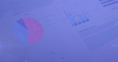 Financial Data Processing on Blue Background - Download Free Stock Images Pikwizard.com