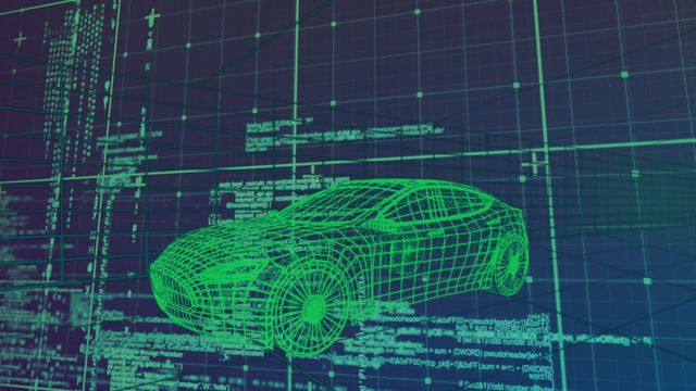 This video shows a 3D wireframe representation of a car driving with layers of data flowing over a grid background. It can be used to illustrate themes related to automotive engineering, digital car design, technological advancements in the automotive industry, and data processing visuals. Suitable for use in technology blogs, industry presentations, educational materials, and digital innovation content.