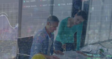 Double exposure business analysis and virus spread data