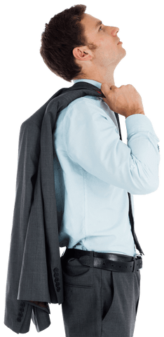 transparent background businessman resting with jacket - Download Free Stock Videos Pikwizard.com