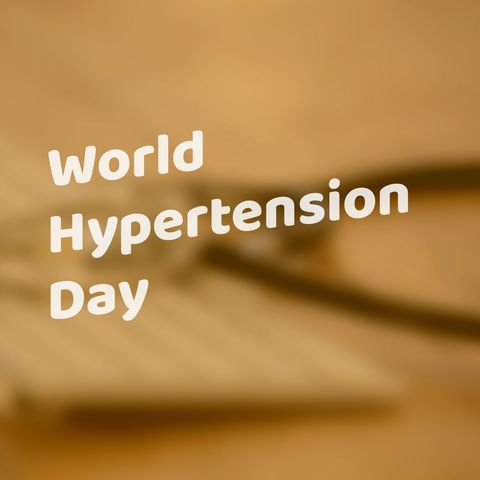 World hypertension day concept with stethoscope and text