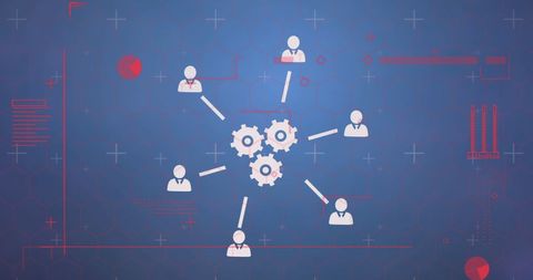 Network Connections with Media Icons and Data Processing - Download Free Stock Images Pikwizard.com