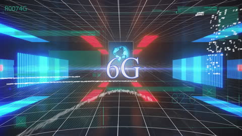 6G Conceptual Graphics with Data Streams on Digital Grid