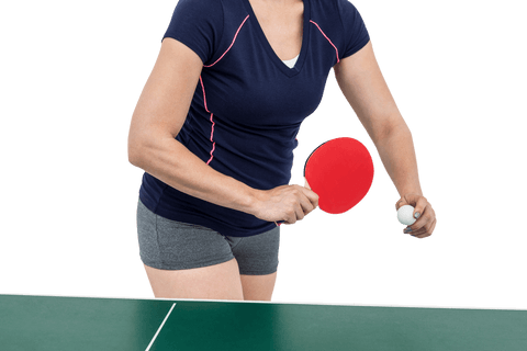 female athlete with paddle playing table tennis transparent background - Download Free Stock Videos Pikwizard.com