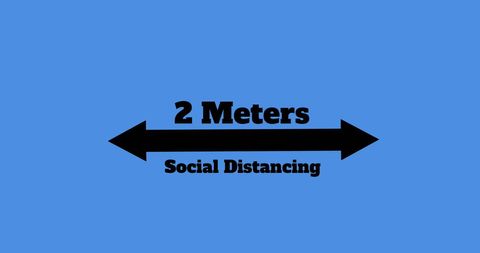 Social Distancing Concept with Covid-19 Icons and Precautions - Download Free Stock Images Pikwizard.com