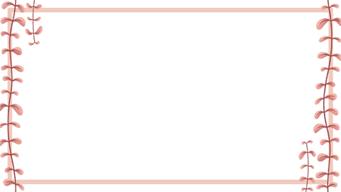 Transparent Pink Decorative Vine Frame Ornament Design