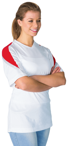 Transparent Image Smiling Football Fan Wearing White Jersey