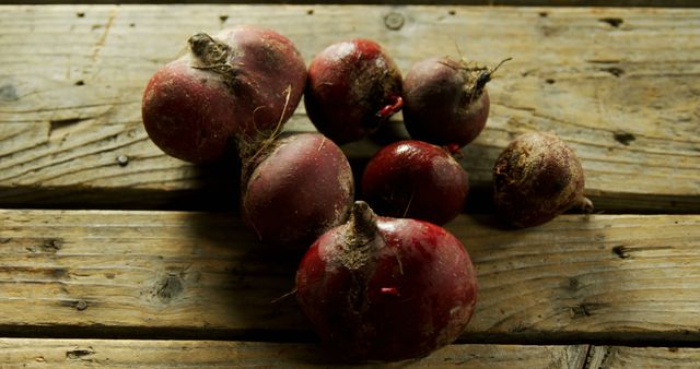 Rustic Fresh Beetroots on Wooden Table - Download Free Stock Images Pikwizard.com