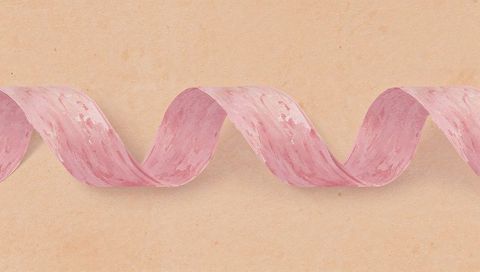 Elegant Pink Ribbon with Gentle Curve on Textured Surface