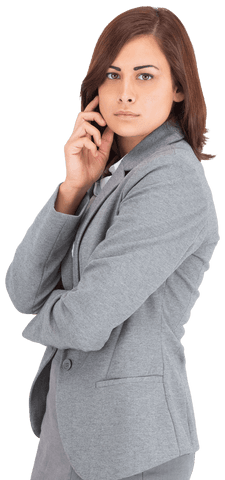 thoughtful businesswoman transparent background - Download Free Stock Videos Pikwizard.com