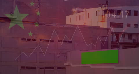 Chinese Economy Growth with Data Graph Overlay