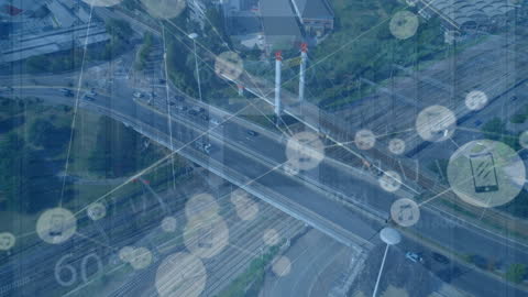 Digital Network Connectivity Over Cityscape