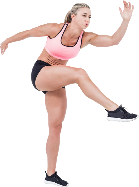 Female Athlete Jumping High on Transparent Background - Download Free Stock Videos Pikwizard.com