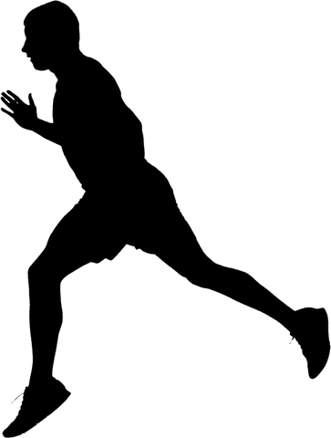 transparent silhouette of man sprinting on track - Download Free Stock Videos Pikwizard.com