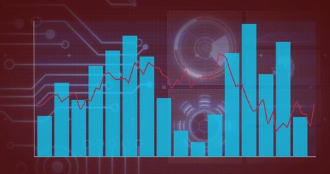 Dynamic Data Graph with Futuristic Technology Background - Download Free Stock Images Pikwizard.com