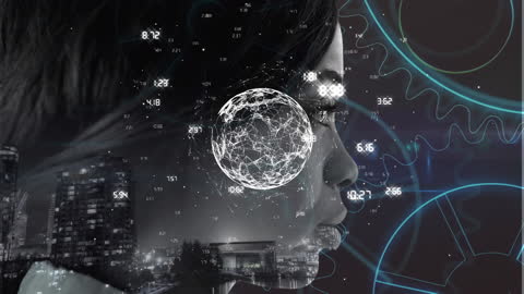 Global Networking and Futuristic Technology Concept