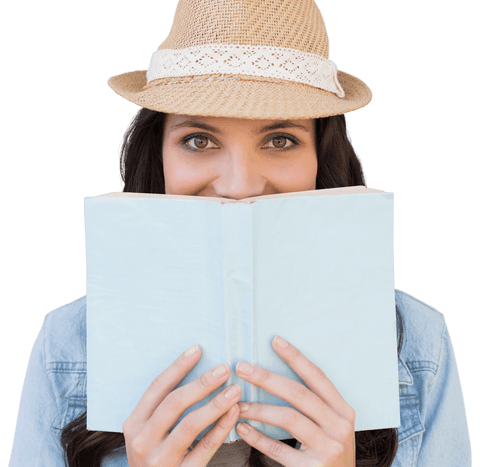 smiling european woman reading book transparent background - Download Free Stock Videos Pikwizard.com