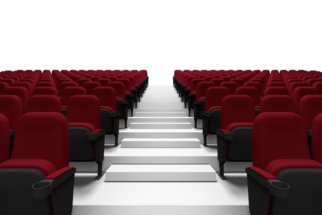 Rows of Red Theater Chairs with Transparent Background - Download Free Stock Videos Pikwizard.com