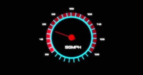 Digital Car Speedometer Displays 56 MPH on Black Background - Download Free Stock Images Pikwizard.com