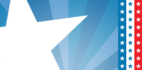 Patriotic Blue Transparent Poster with Star and Striped Star Borders - Download Free Stock Videos Pikwizard.com