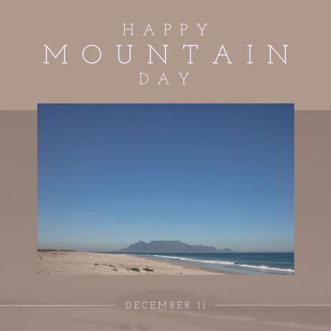celebrating mountain day with coastal landscape view - Download Free Stock Templates Pikwizard.com
