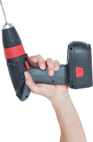 Hand Holding Transparent Cordless Drill Machine Upright - Download Free Stock Videos Pikwizard.com