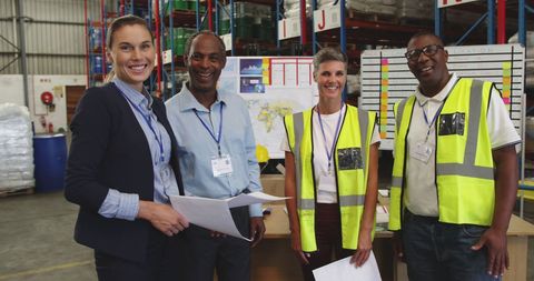 Diverse Warehouse Managers Collaborating in Industrial Space - Download Free Stock Images Pikwizard.com